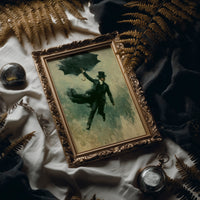 The Falling Gentleman — Victorian Surrealist Oil Print