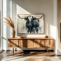 Longhorn Watercolor Portrait
