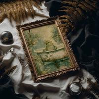 The Frog Prince's Bath — Fairy Tale Pond Painting
