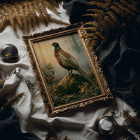 Pheasant at Dawn — Autumn Forest Wildlife Painting