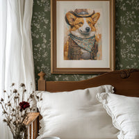 Cowboy Corgi — Close-Up Western Dog Portrait