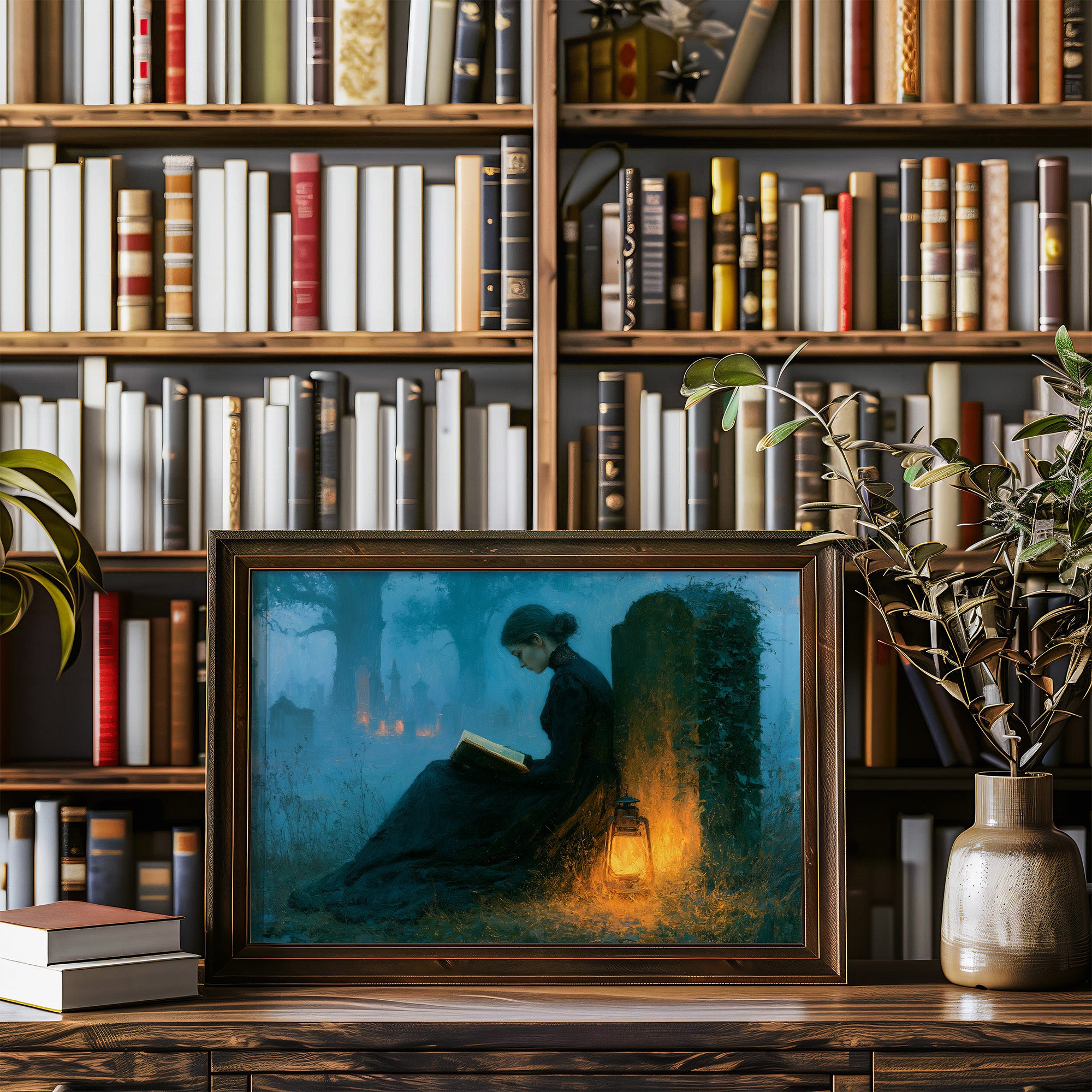Reading by Lantern Light
