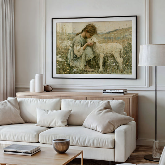 A Girl and Her Lamb