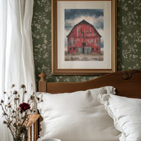 The Red Barn — Bold Decay Prairie Oil Painting