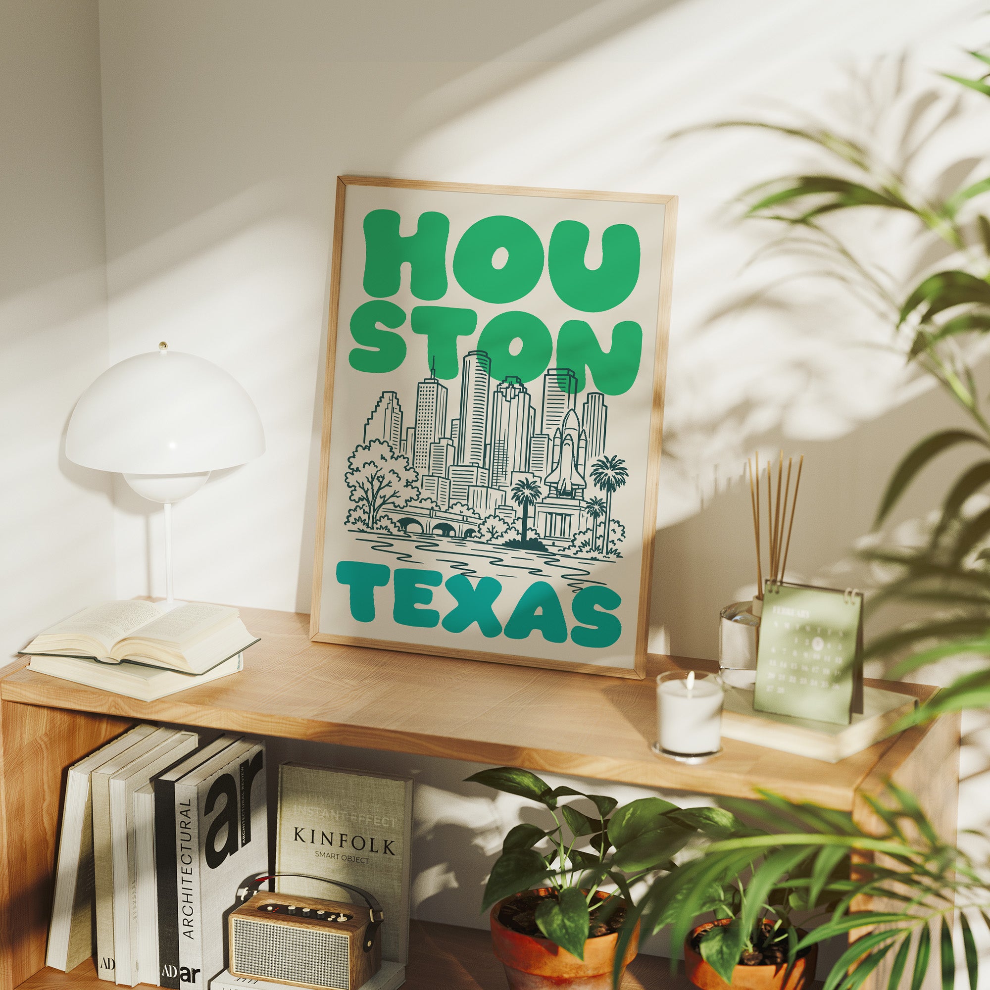 Houston, Bubble Letter Skyline