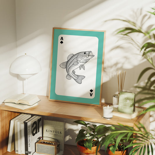 Ace of Bass — Playing Card Wildlife Print