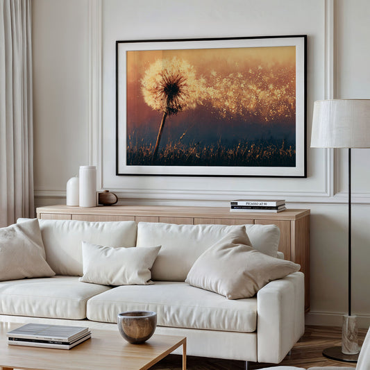 Dandelion Ablaze at Dusk