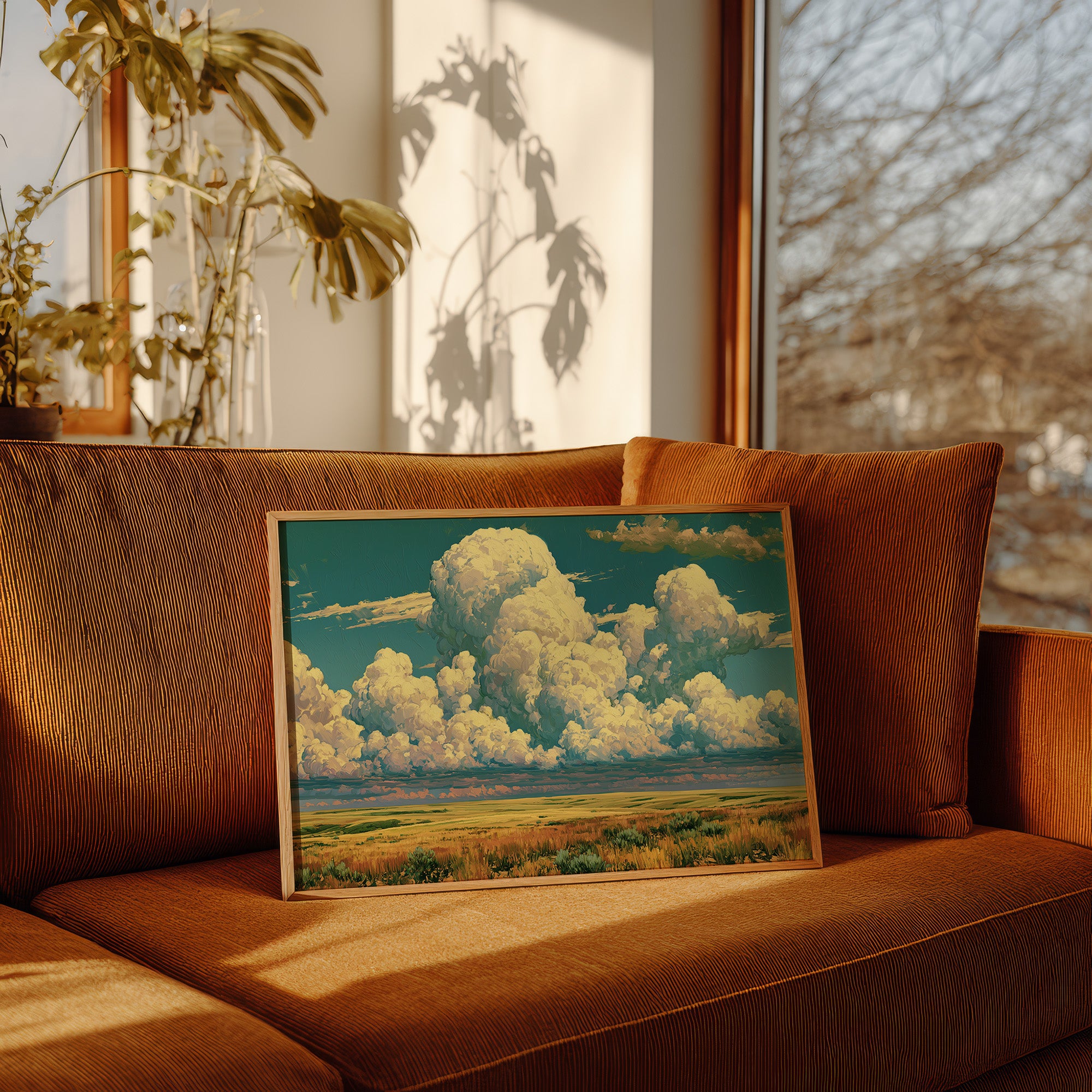 Teal Sky, Towering Clouds