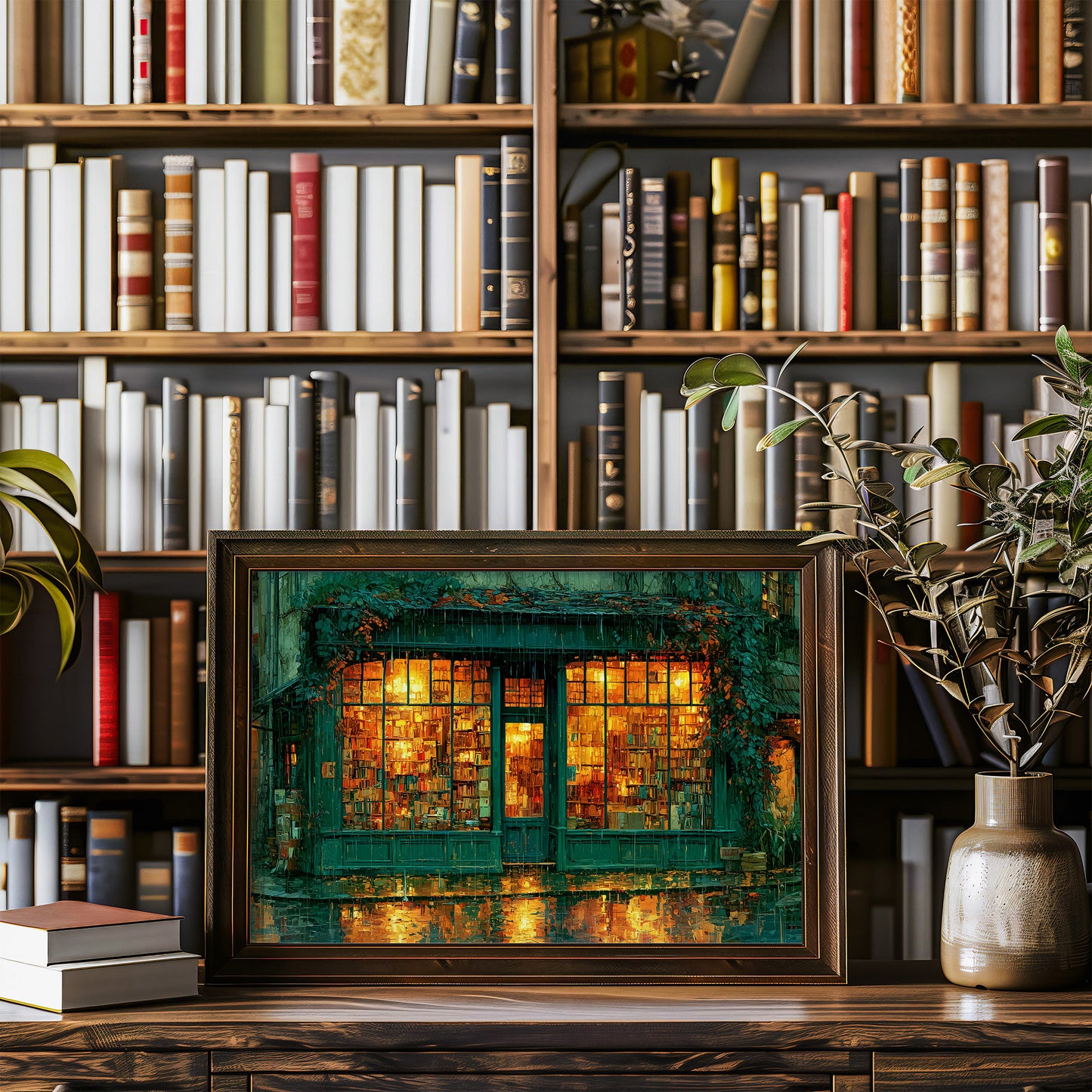Rainy Night at the Bookshop