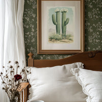 Twin Saguaros in Bloom