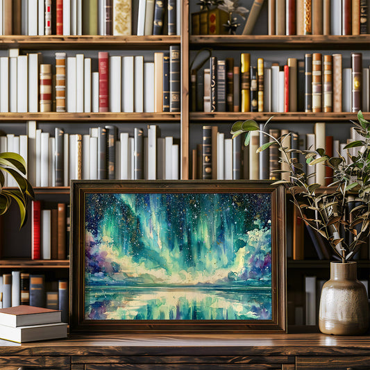 Aurora Spills Into the Lake