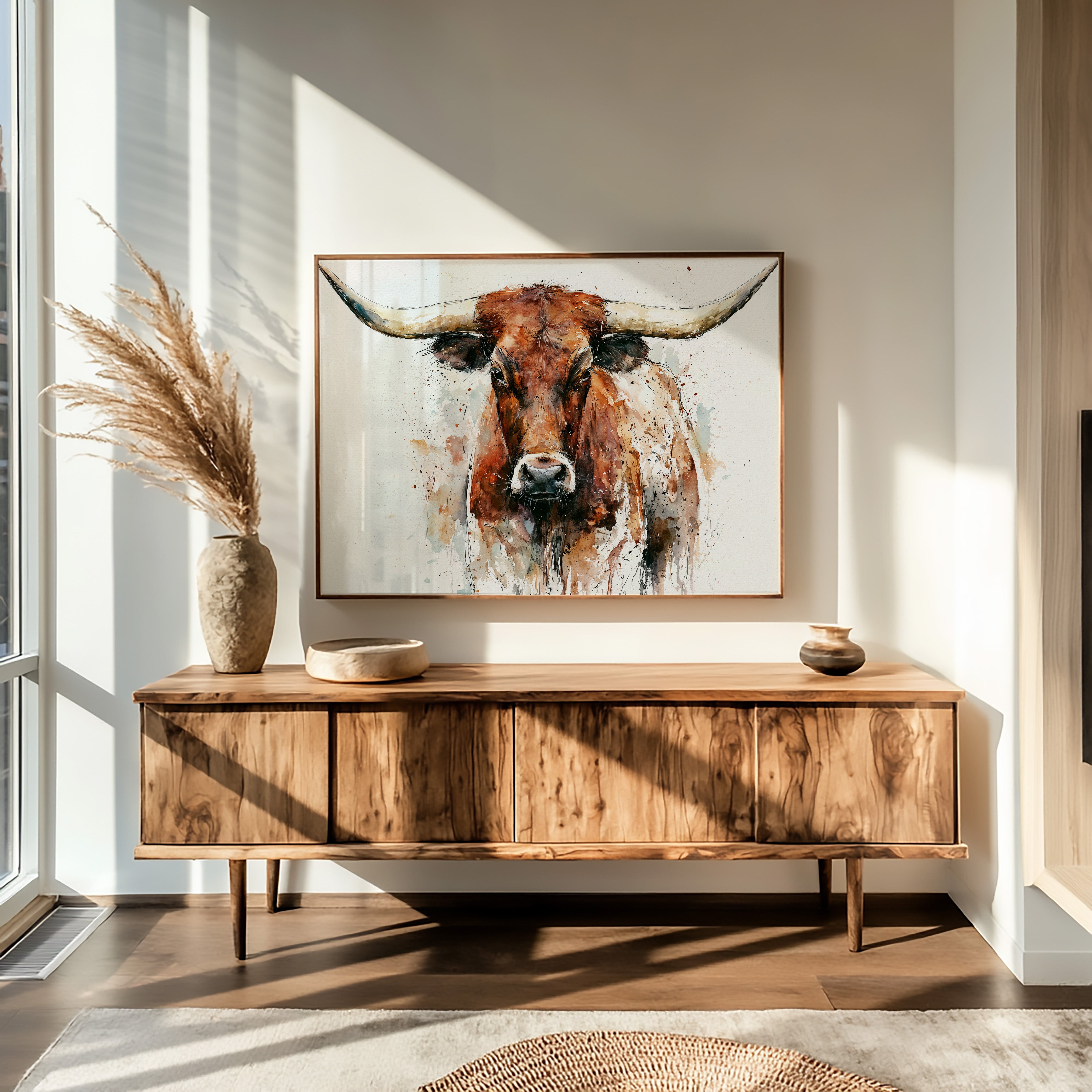 Longhorn in Ink and Rust