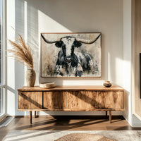 Longhorn in Black and White
