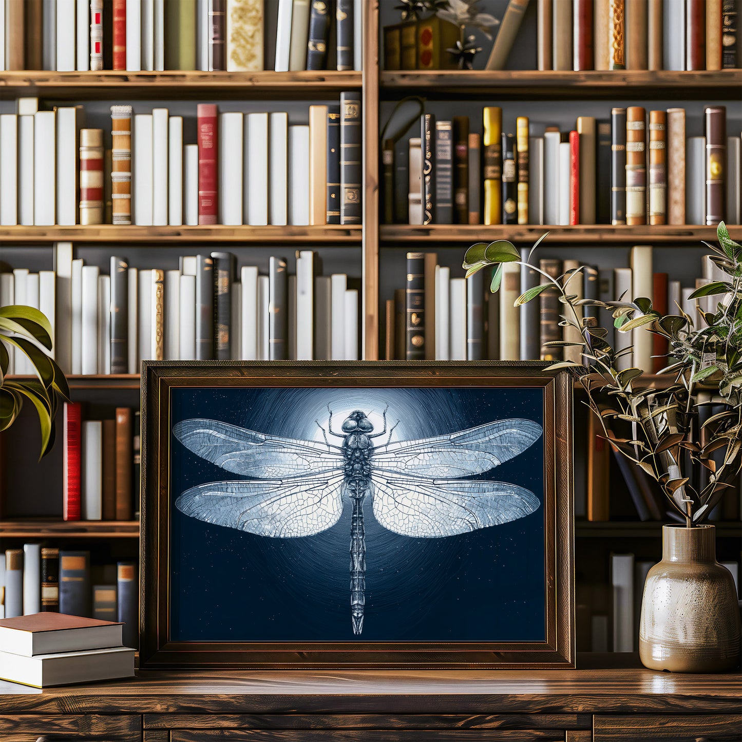 Dragonfly by Moonlight