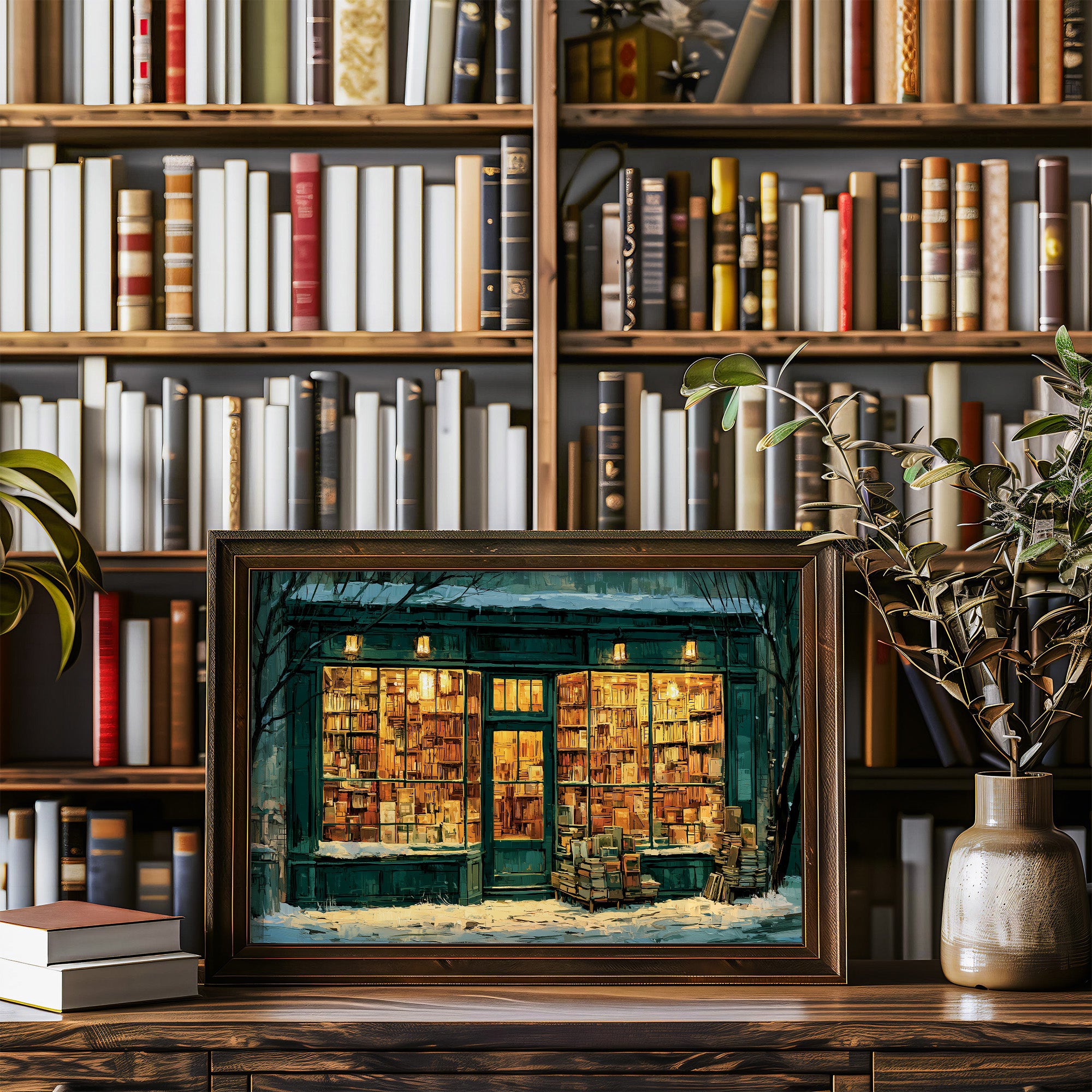 Winter Light at the Bookshop