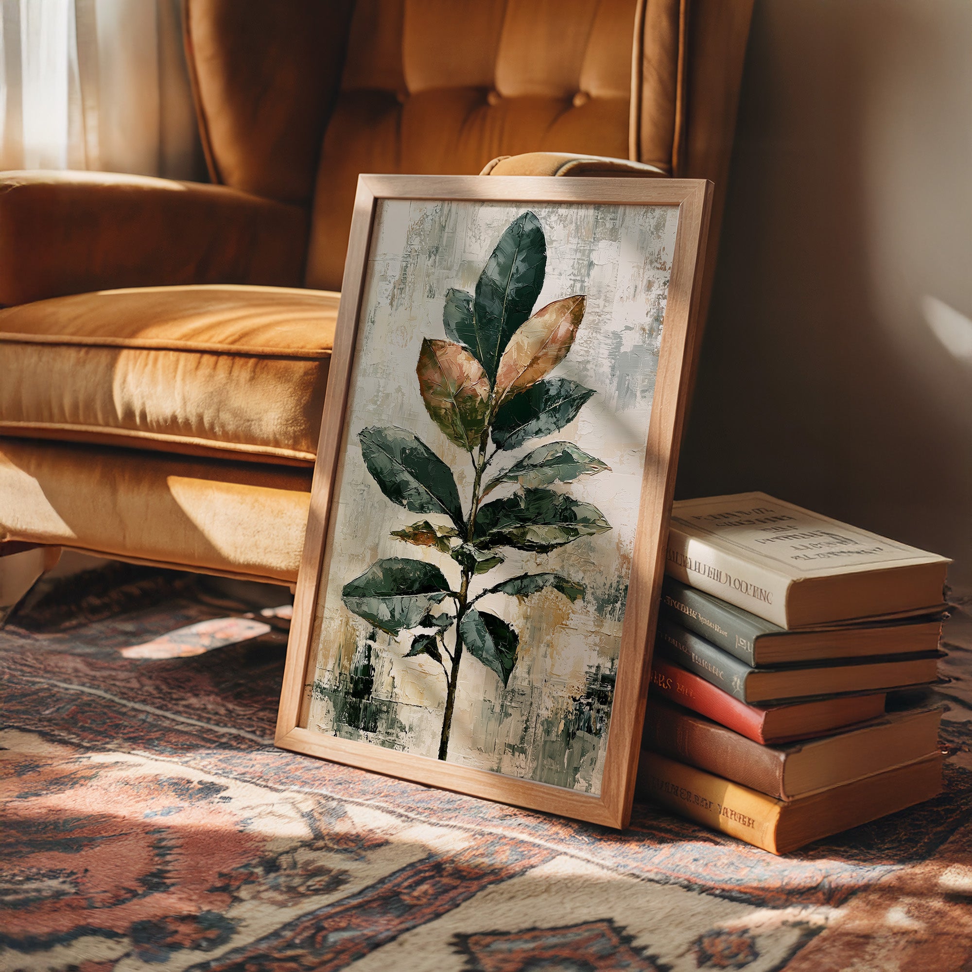 Tall Magnolia Branch, Warm Neutrals