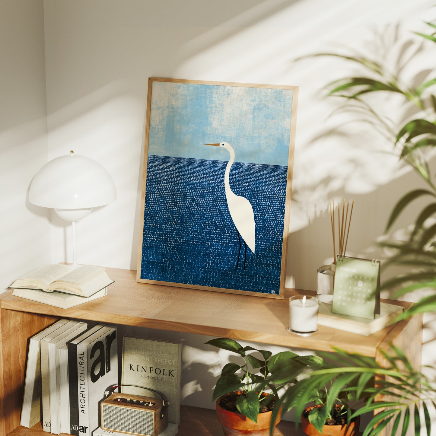 Egret in the Blue Shallows