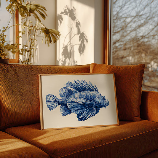 Lionfish in Indigo Ink