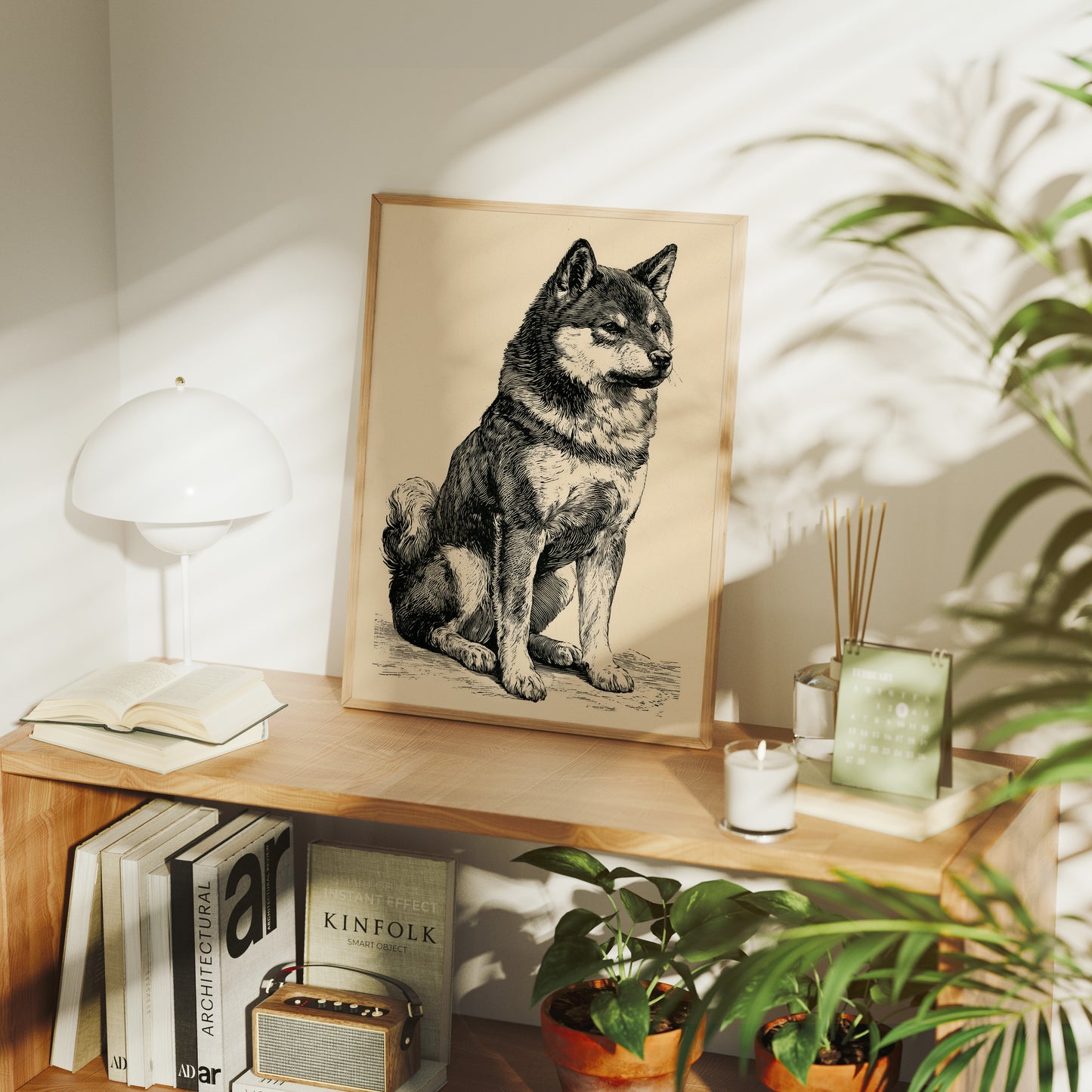 Alert & Upright: Vintage Spitz Engraving