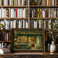 Bookshop Wrapped in Green