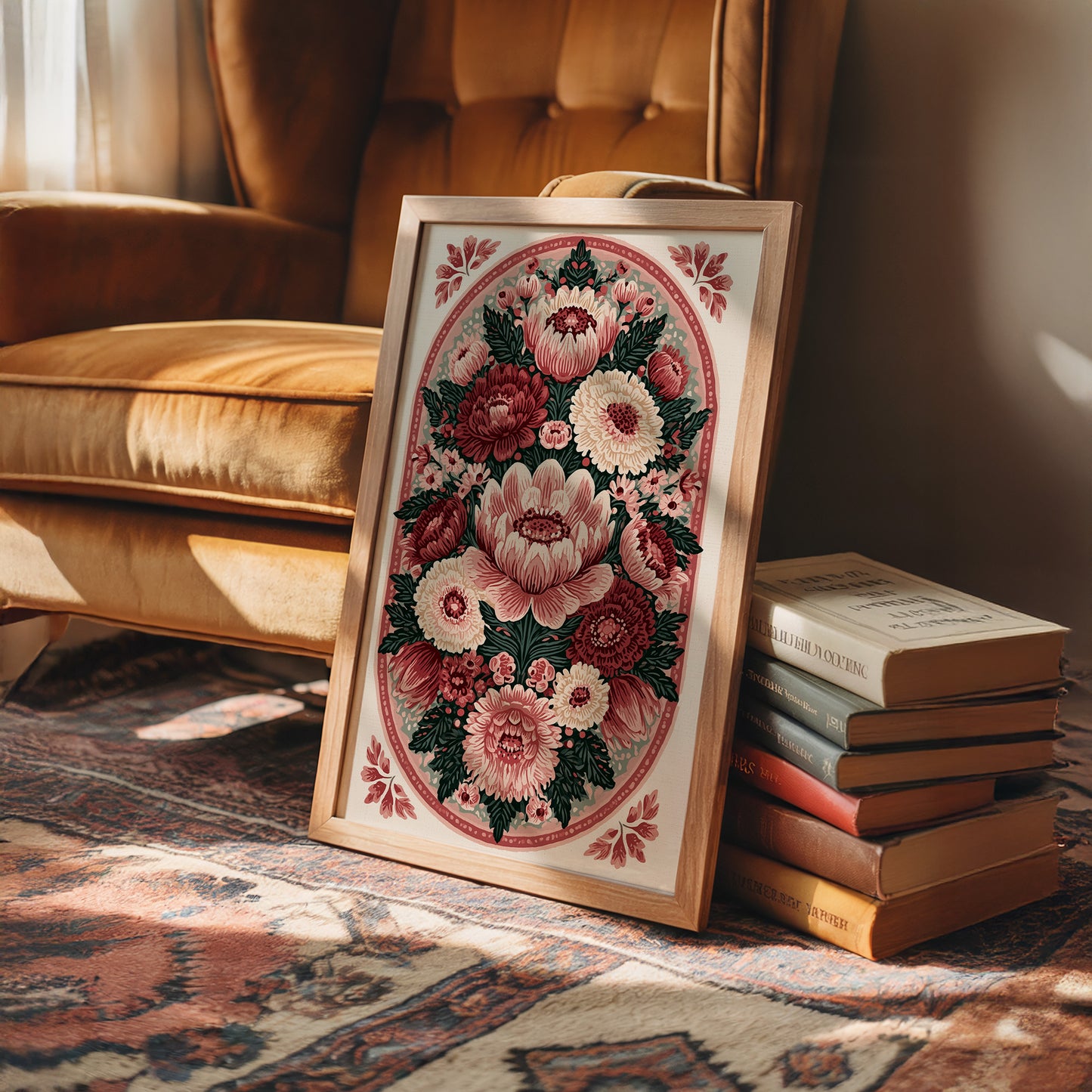 Rosette Medallion: An Ornamental Floral Tapestry