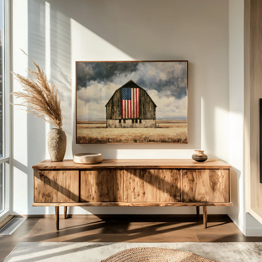 Old Glory in the Wheat Field