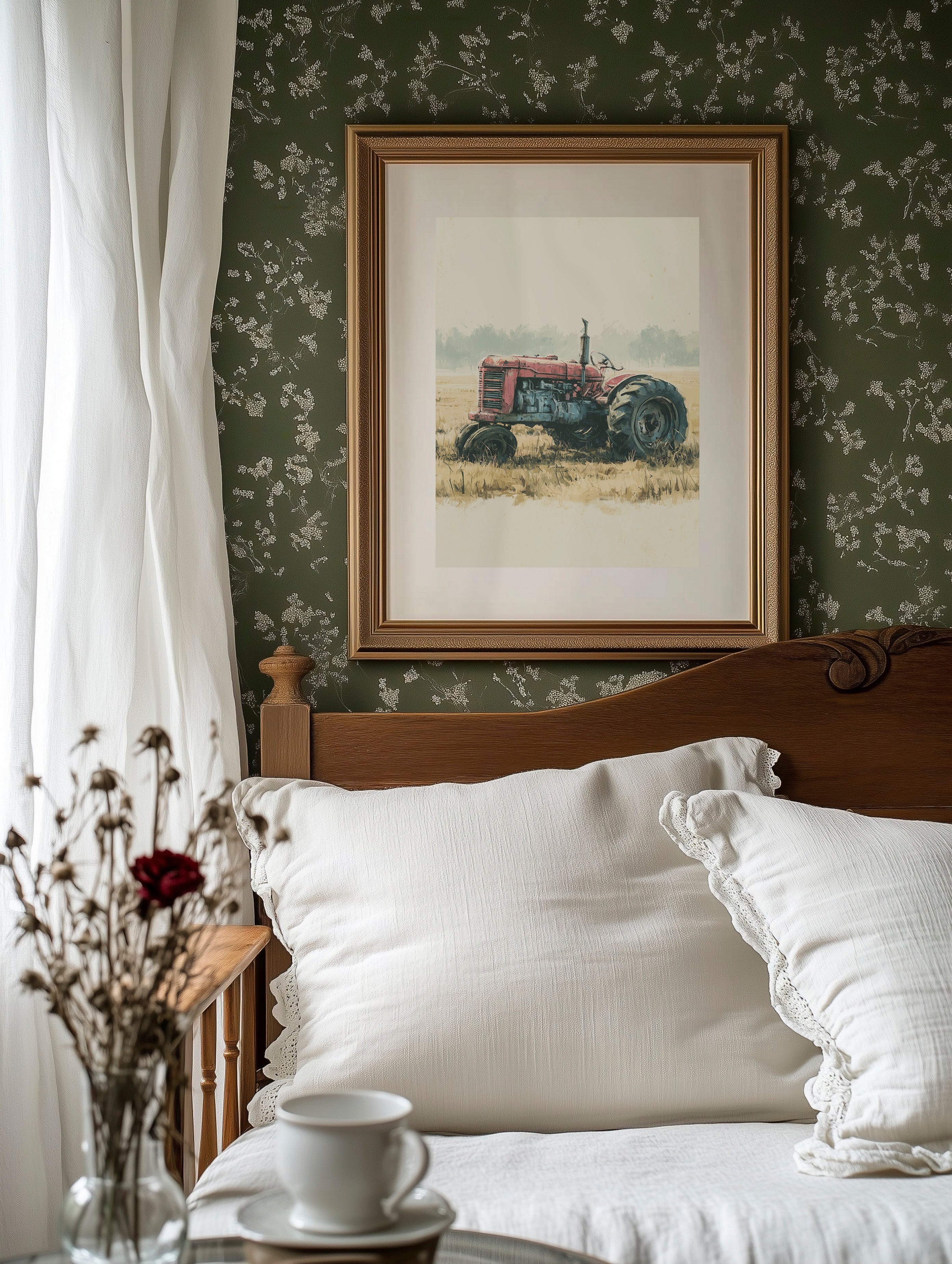 Old Red: Weathered Tractor in the Wheat Field