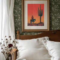 Rider at Dusk: Saguaro Silhouette