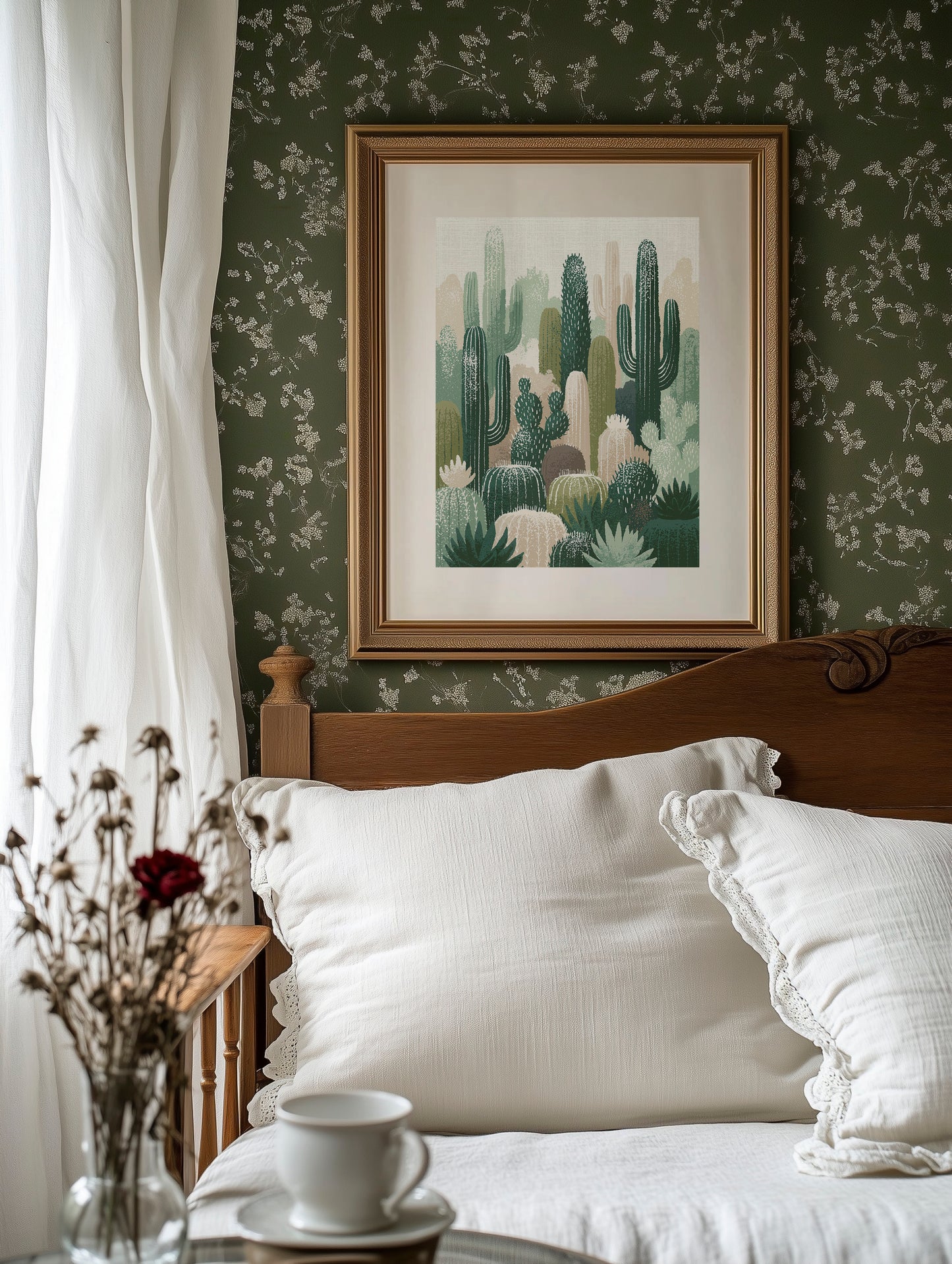Spiny Sanctuary: Detailed Cactus Collage