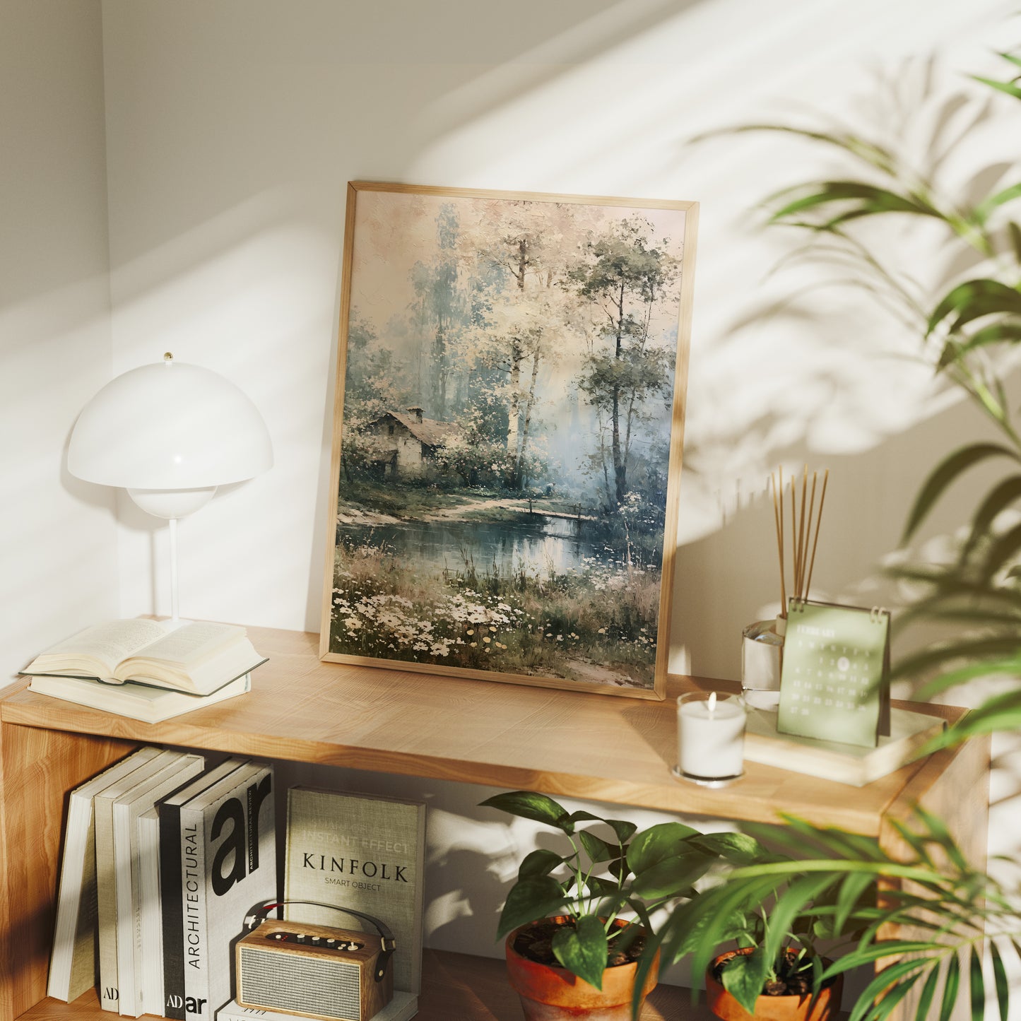 Daisies by the Water: Cottage in the Birch Grove