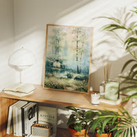 The Blossoming Cottage: Birches by the Garden Pond