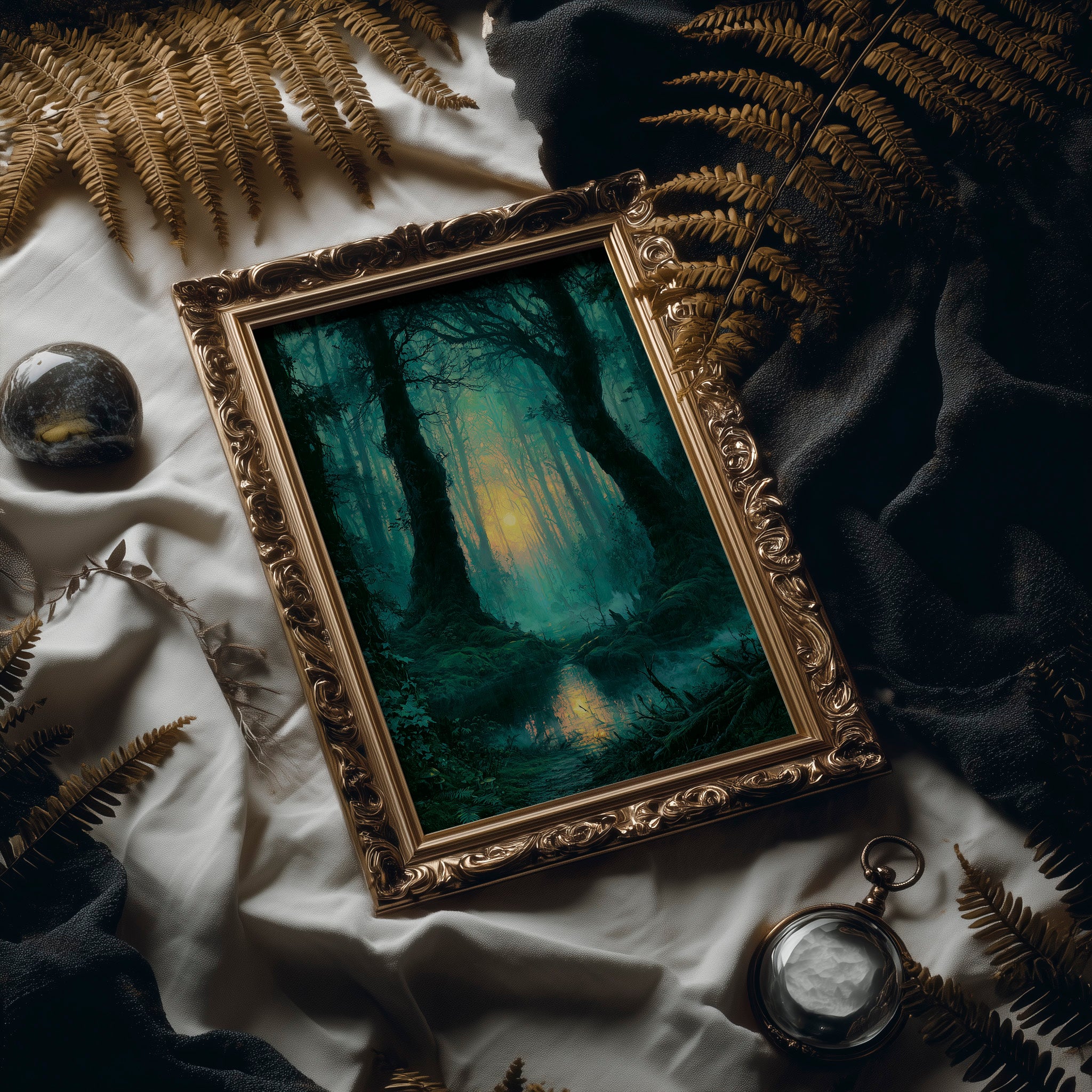 Reflected Glow: The Twin Trees of the Swamp Forest