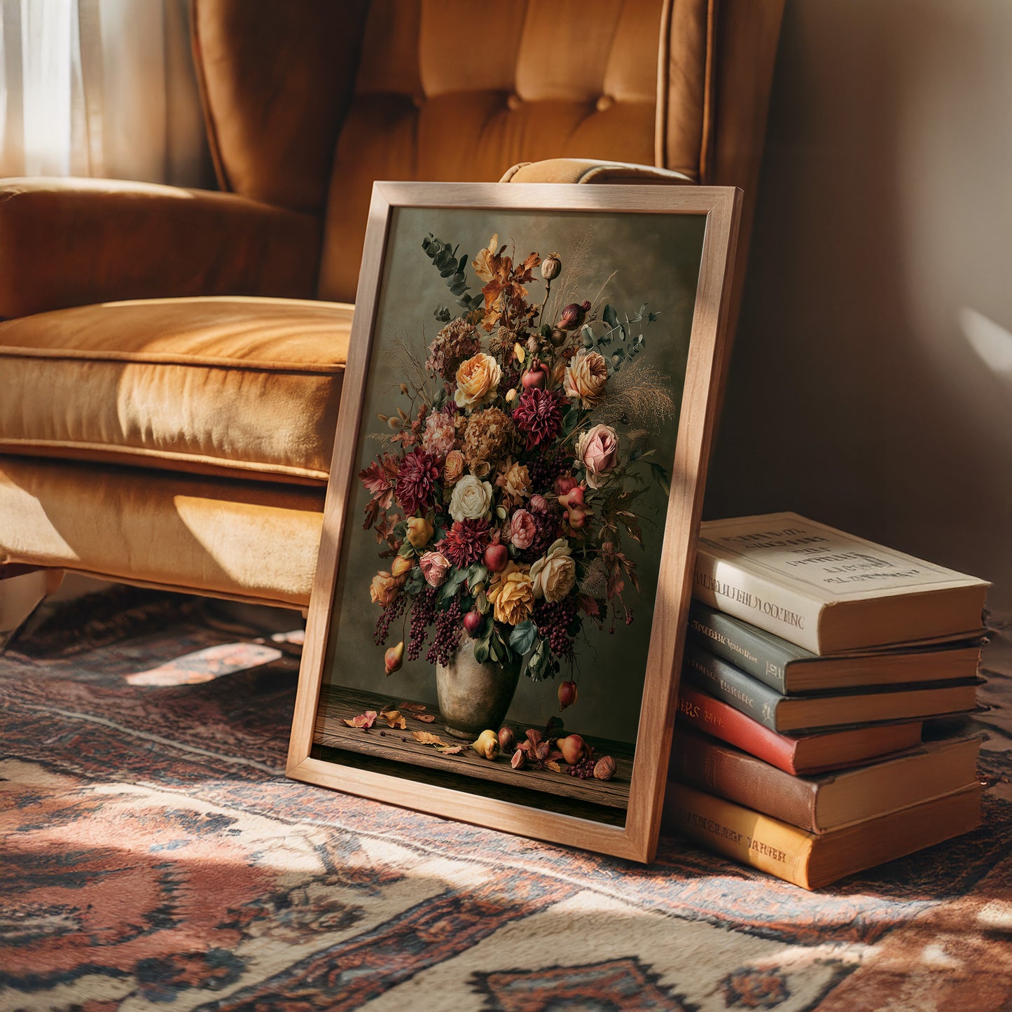 Blush and Burgundy: An Autumn Bouquet in Bloom