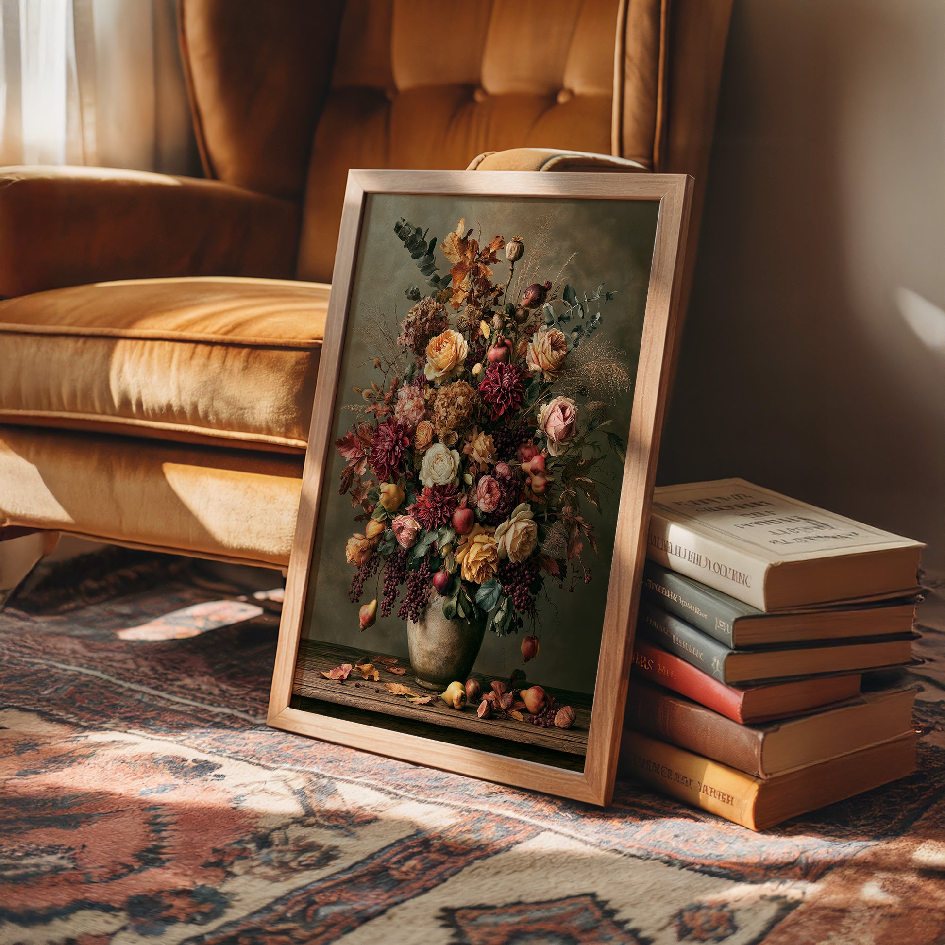 Blush and Burgundy: An Autumn Bouquet in Bloom