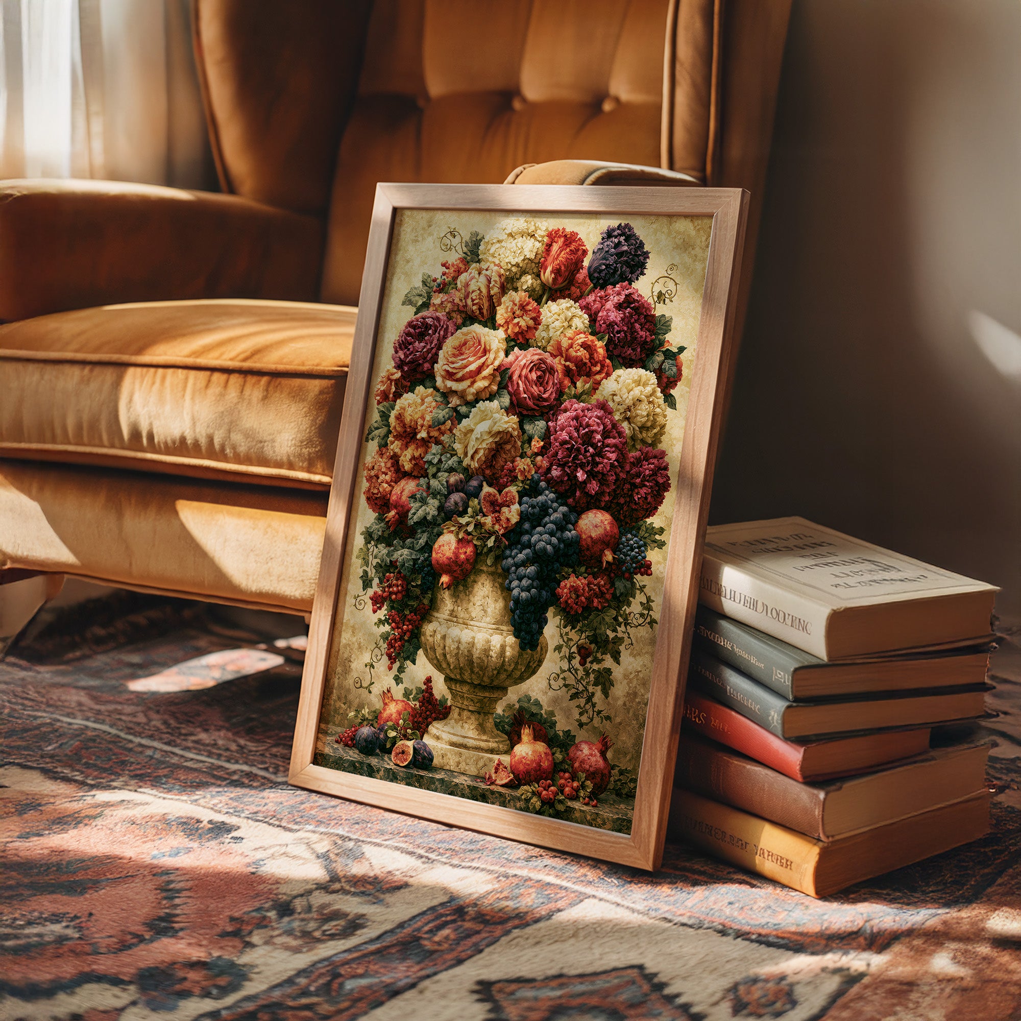Grapes, Figs & Roses Grand Urn