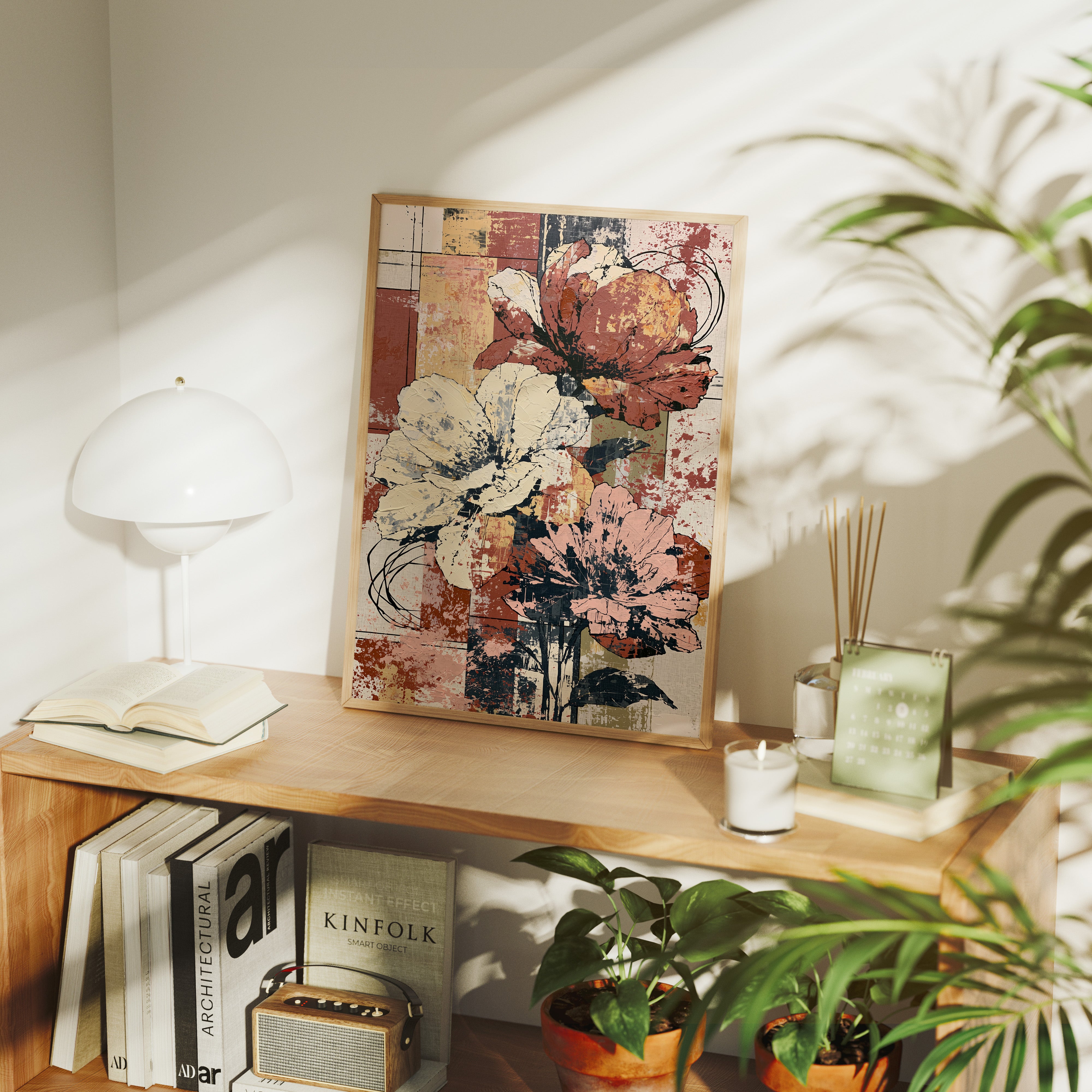 Blooms in Color Block & Splatter