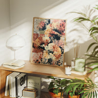 Amber Blooms in Ink & Drip