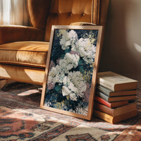 Midnight Blooms in Gold Leaf