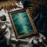 Emerald Light Between Trees