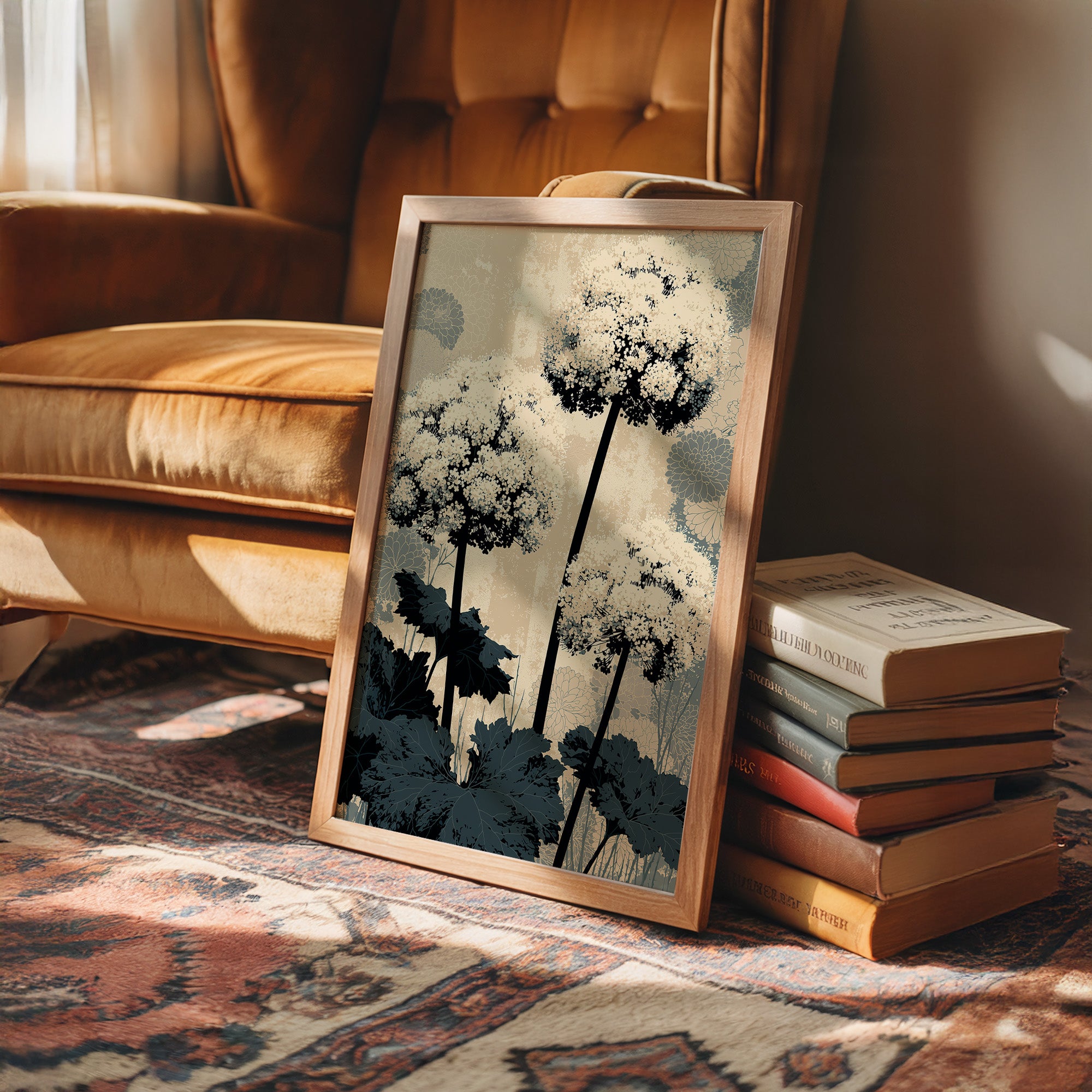 Hydrangea Stems in Silhouette