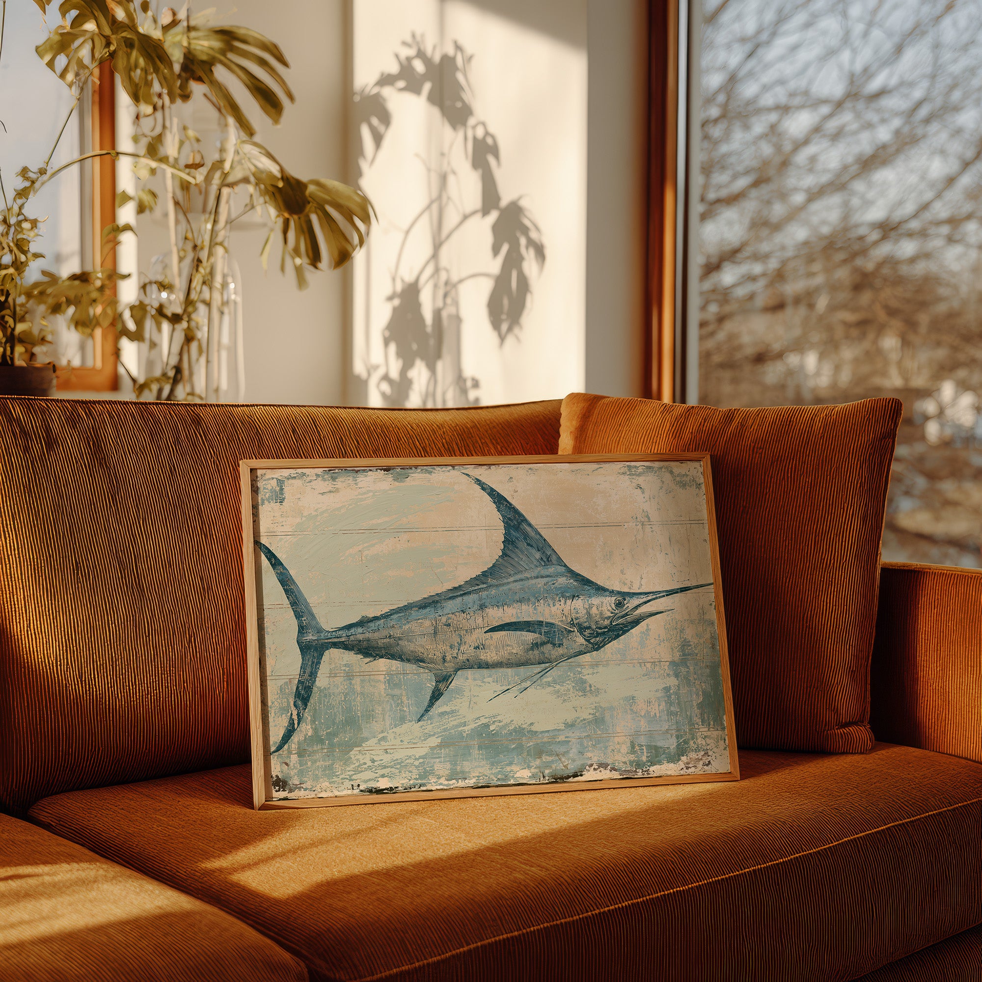 Marlin on Weathered Wood