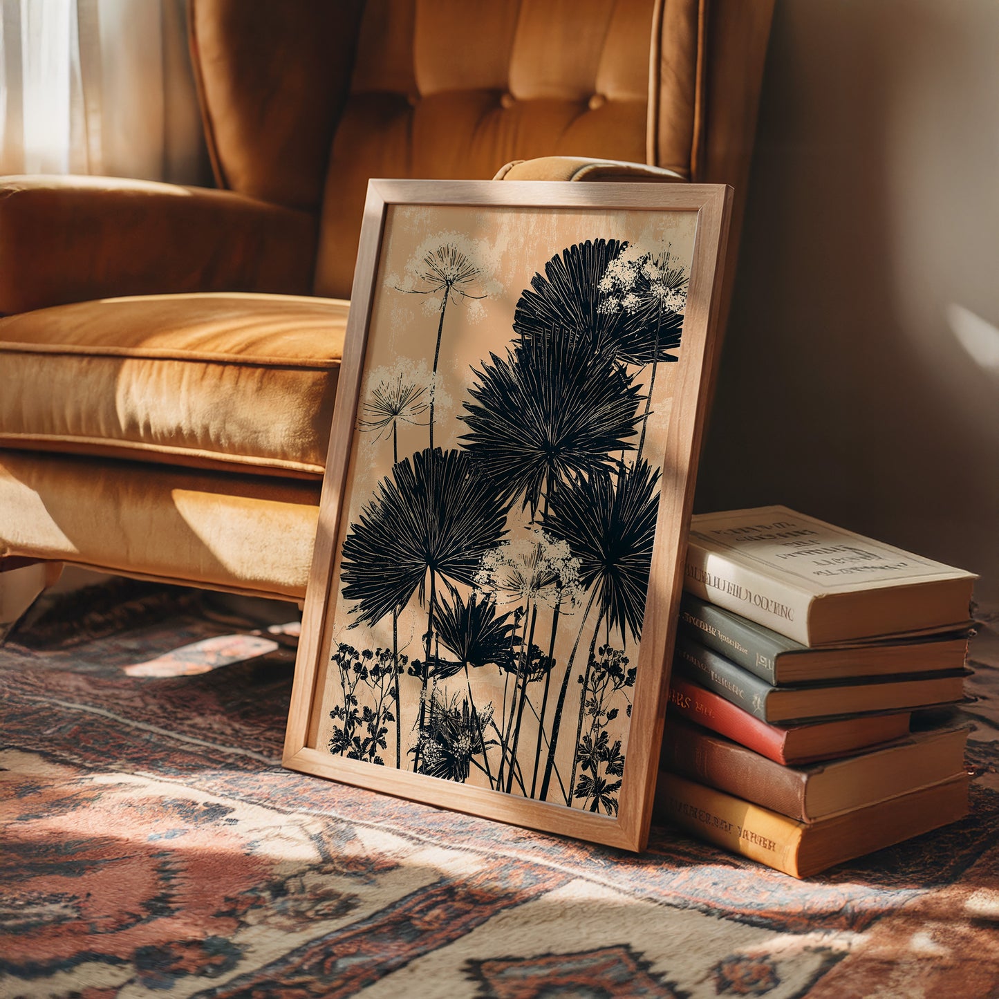 Palm Fans in Peach Light