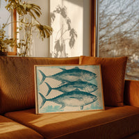 School of Tuna, Vintage Block Print