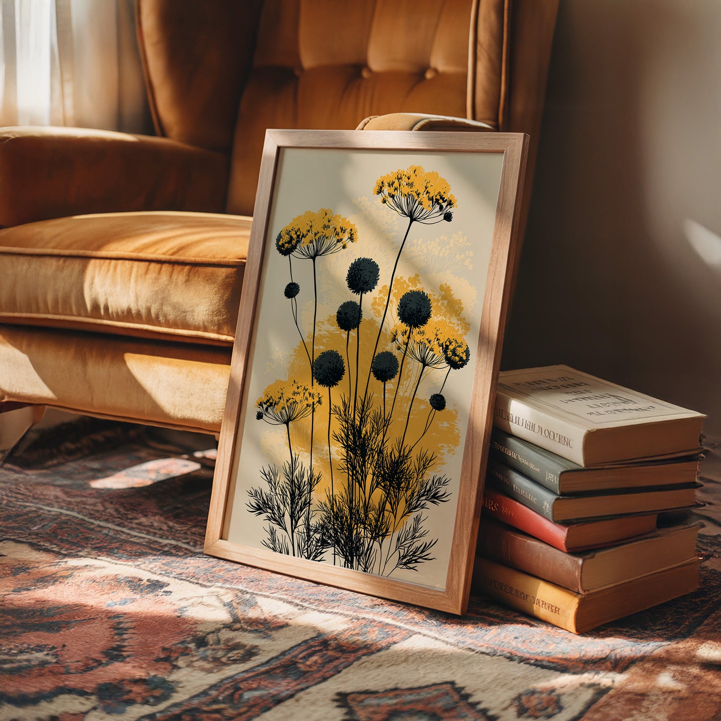 Yarrow and Allium in Gold
