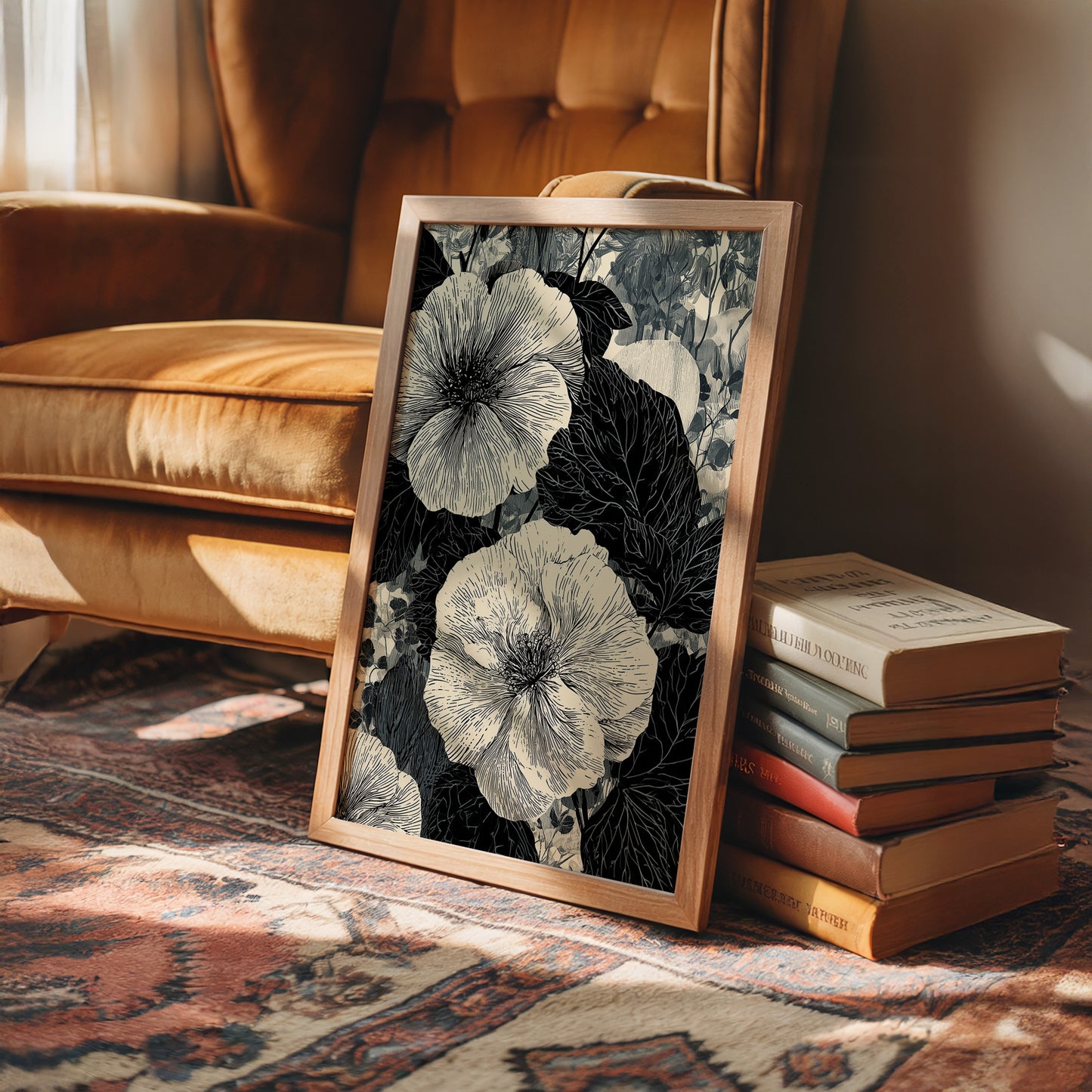 Hibiscus in Fine Black Ink