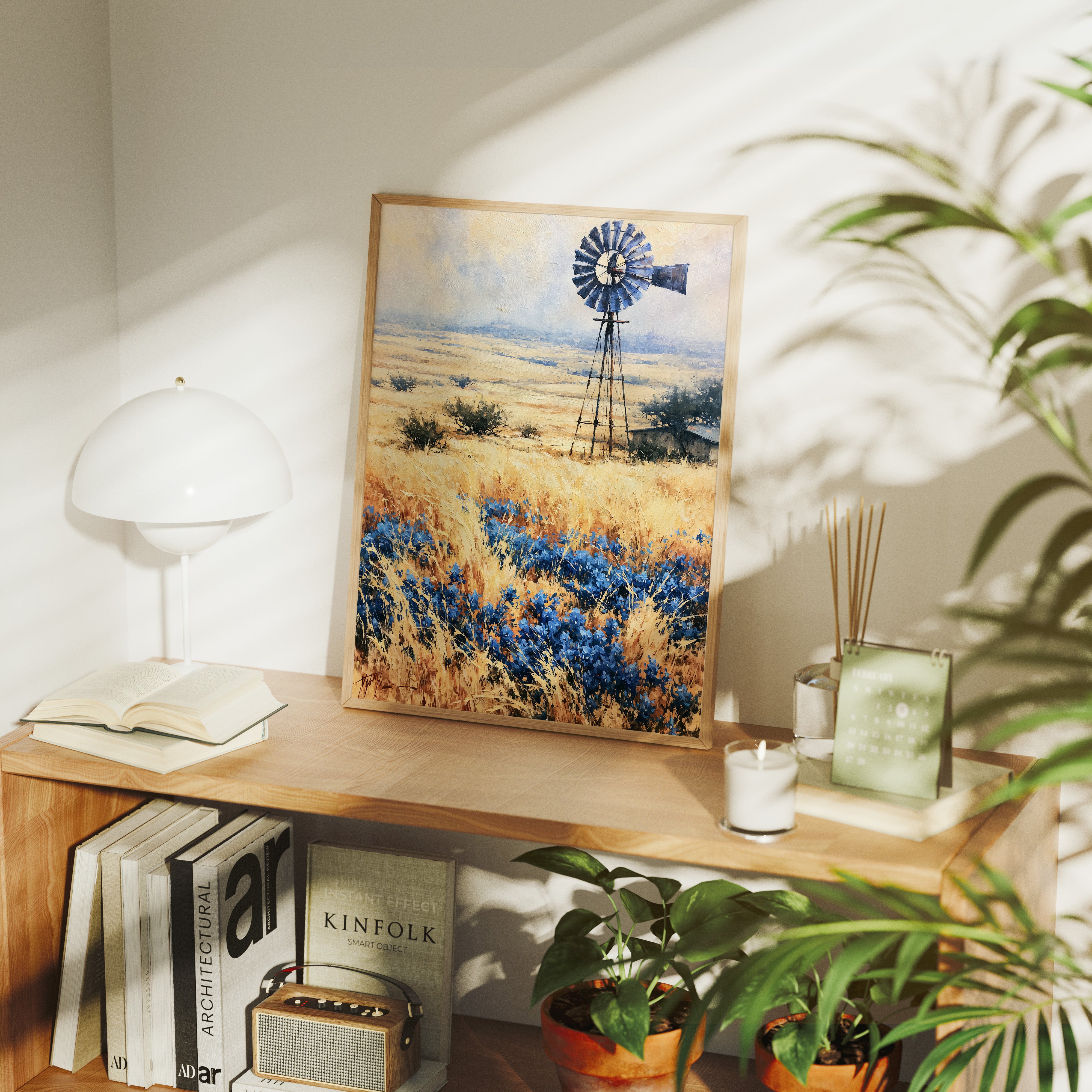 Windmill Above the Bluebonnets