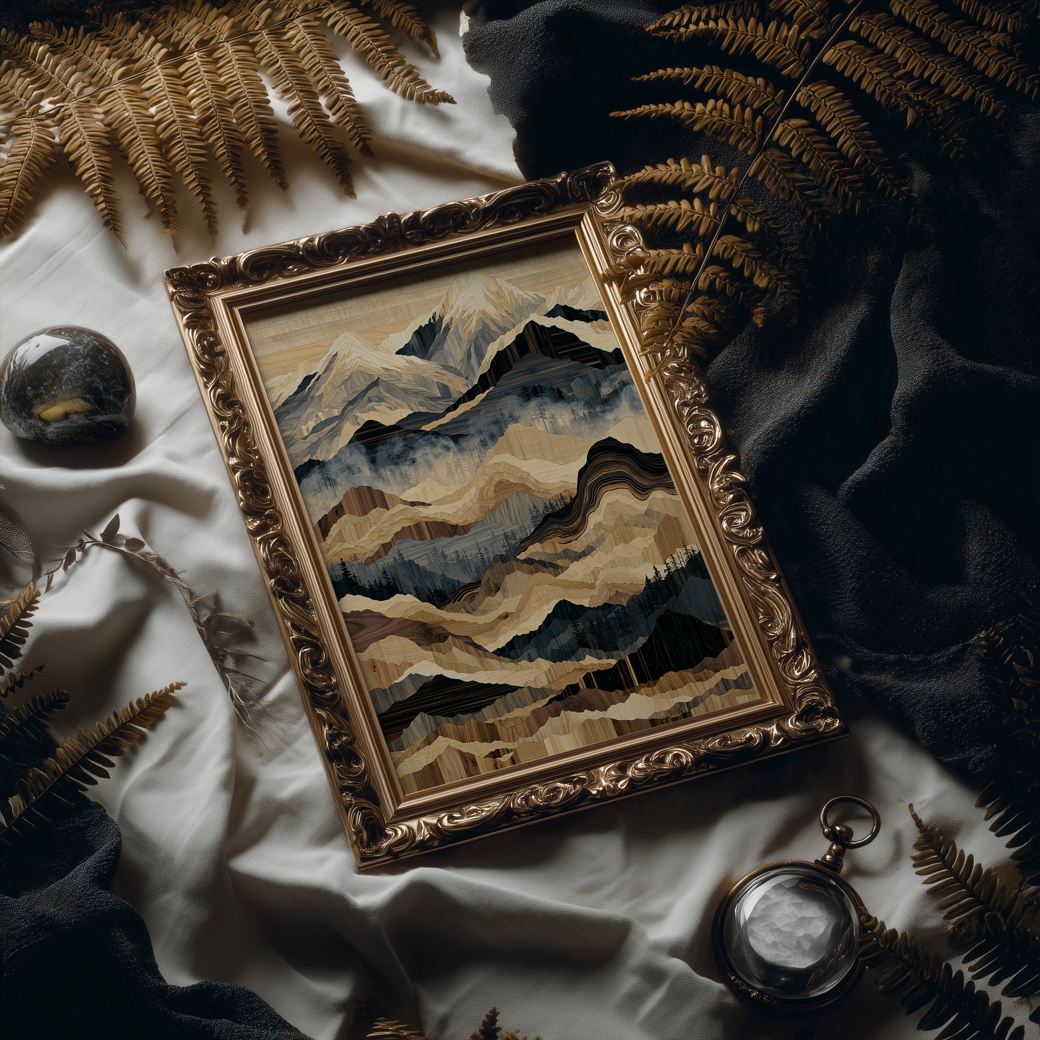 Mountains in Marquetry
