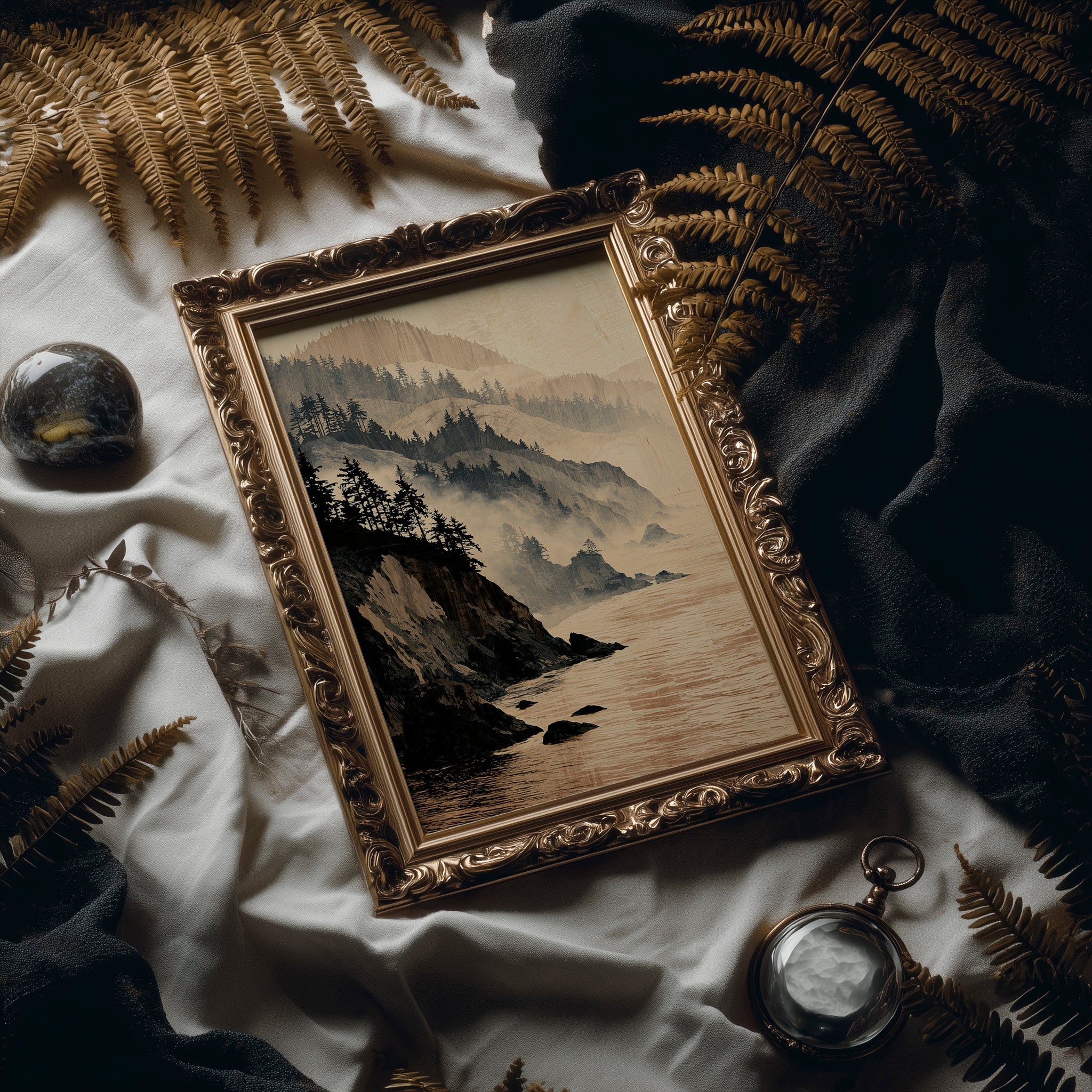 Coastline in Marquetry
