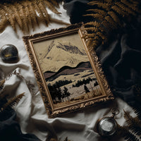 Snow Peak in Marquetry
