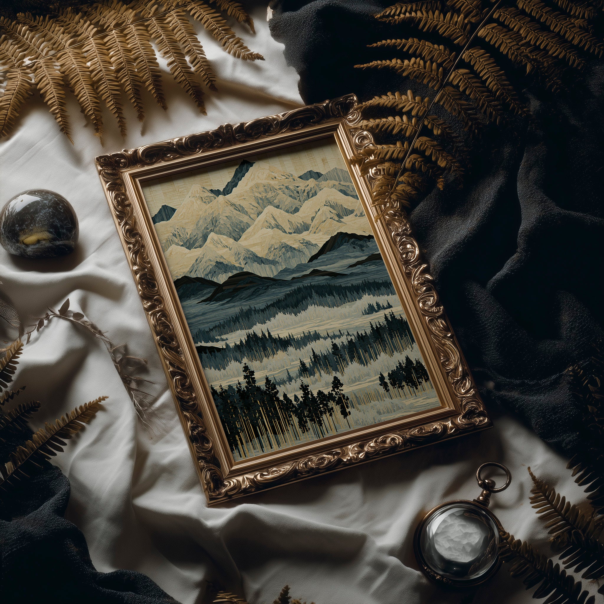 Blue Ridge in Marquetry